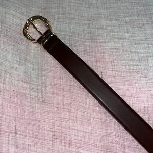 Eloquii Dark Brown Gold Faux Leather Belt size 26/28